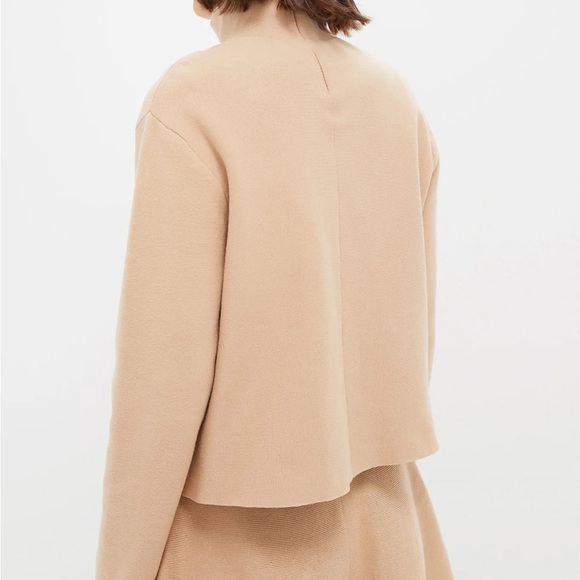 TUCKERNUCK Knit Kimberly Sweater Camel High Neckline Drop Shoulder Sz S NEW - Picture 3 of 13